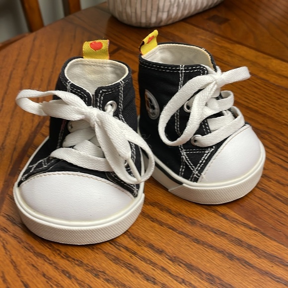 BUILD-A-BEAR Canvas Shoes Chucks Black White Sneakers Converse BAB Shoes - Picture 1 of 7